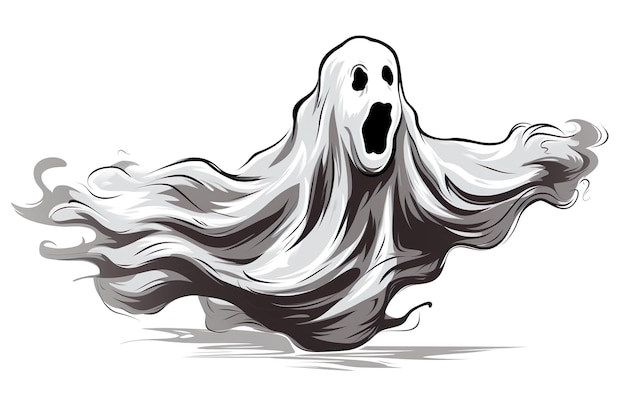 Amazing and classy image of Halloween ghost generated by AI