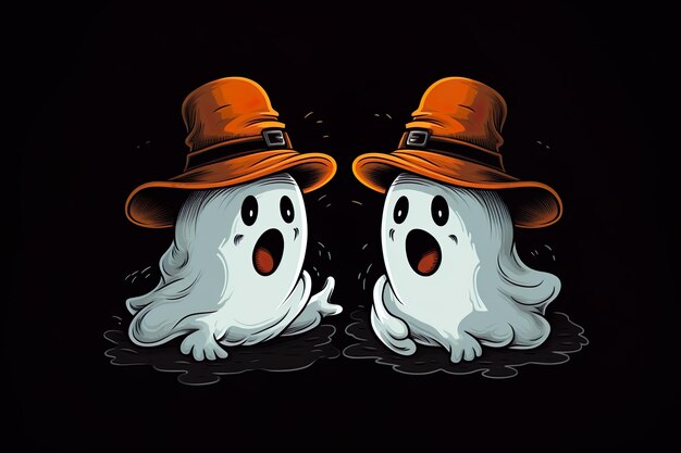 Amazing and classy image of Halloween ghost generated by AI