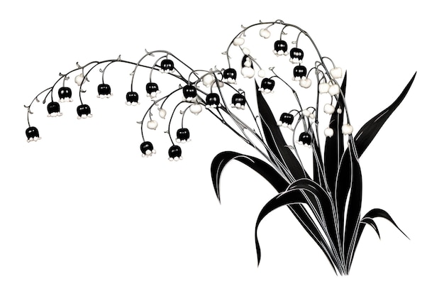 Amazing and classy image of lily of the valley AI Generated illustration