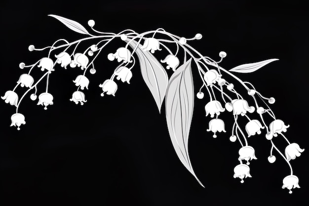 Amazing and classy image of lily of the valley AI Generated illustration