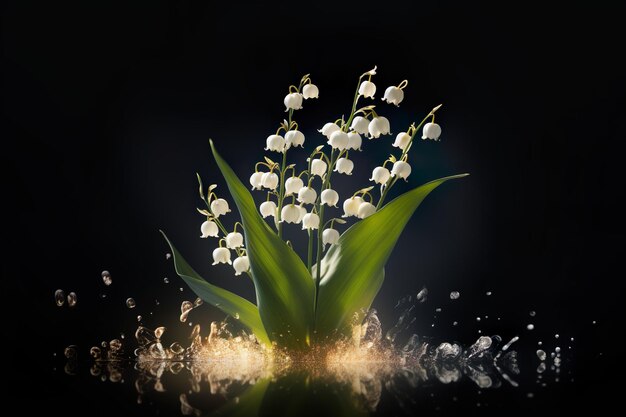 Amazing and classy image of lily of the valley AI Generated illustration