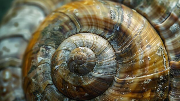 Amazing closeup of a snail shell showing the incredible detail and beauty of natures design