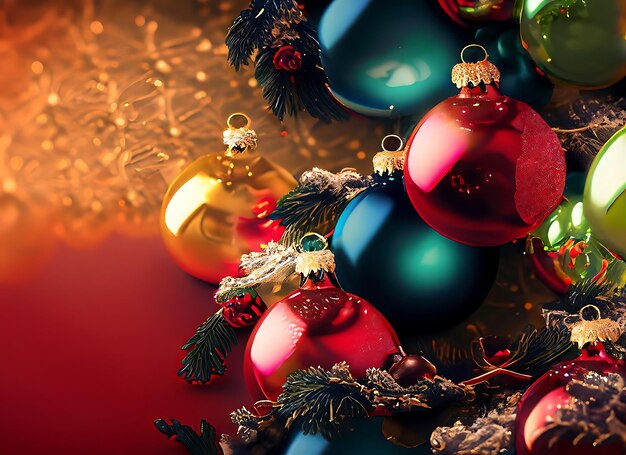 Amazing Colorful abstract Christmas decoration wallpaper background