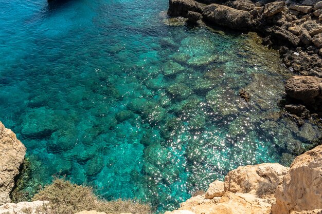 Amazing crystal clear sea under the sun Landscape