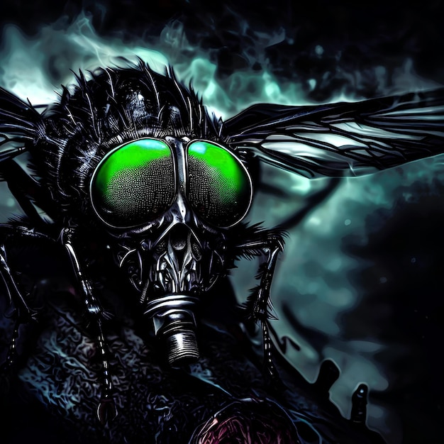 Amazing design of a futuristic radioactive monster fly