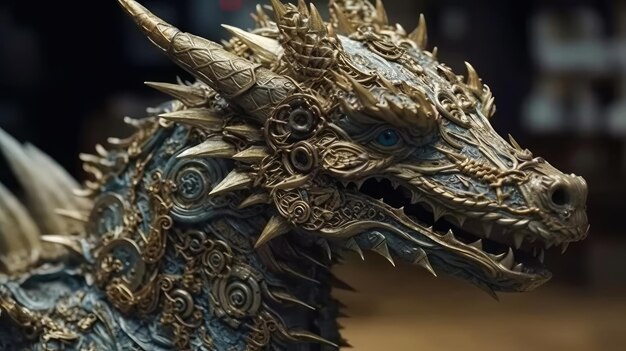 Photo amazing details dragon