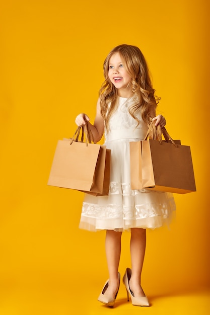 Amazing excited happy girl in dress expressing to camera