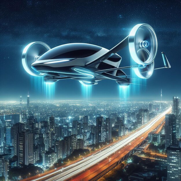 Amazing flying car combining futuristic technology