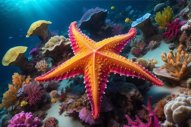 Photo amazing fromia elegans starfish