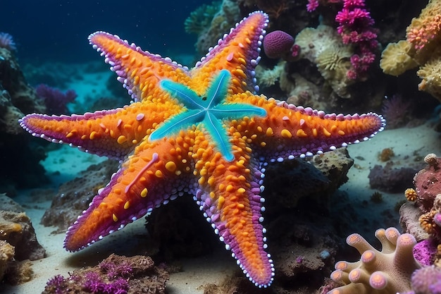 Photo amazing fromia elegans starfish