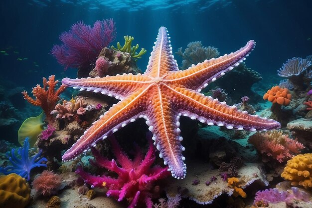 Photo amazing fromia elegans starfish