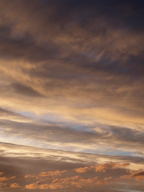 夕方の空の素晴らしいグラデーション。