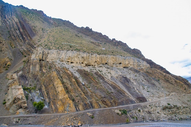 Amazing Green Desert Landscape of Kagbeni Village in KaliGandaki of Upper Mustang in Nepal