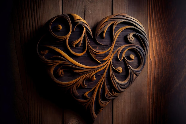 Amazing Heart shape on wood