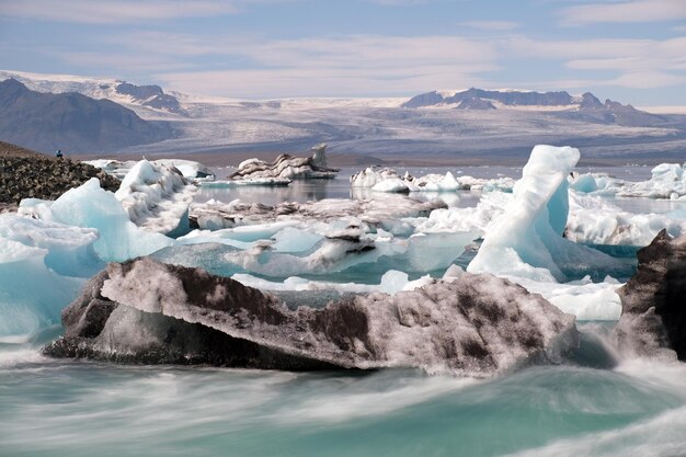 Photo amazing jokulsaron lagoon iceland