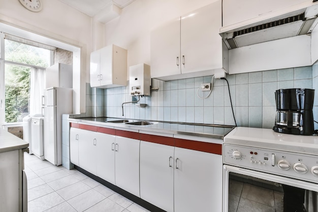 Amazing kitchen with tiled floor