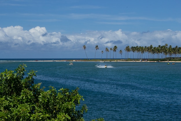 Amazing landscape of the piece of beach