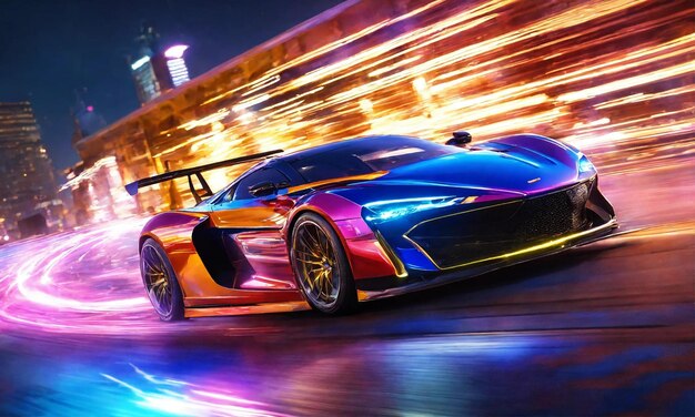 Amazing luxury car high speed cars are driving on the streets