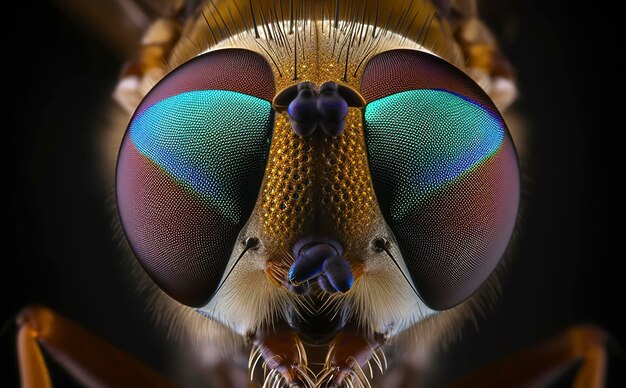 Photo amazing macro photography of a horsefly tabanidae