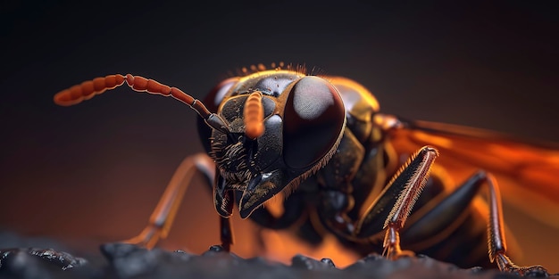 Amazing macro photography of a insect close up