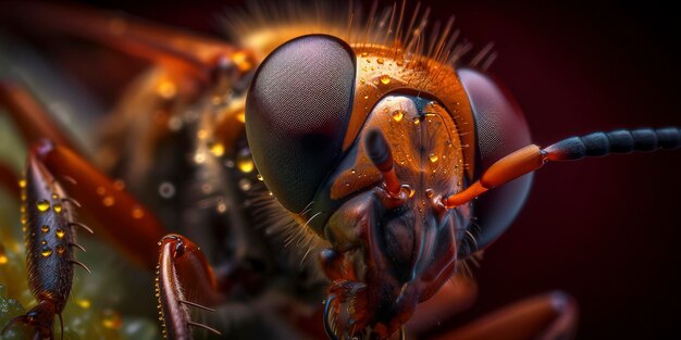 Amazing macro photography of a insect close up