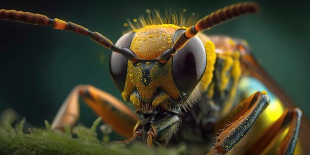 Amazing macro photography of a insect close up