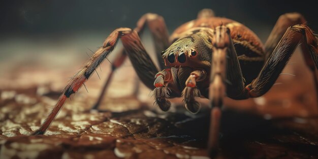 Amazing macro photography of a spider close up