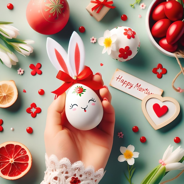 Photo amazing martisor decoration background design