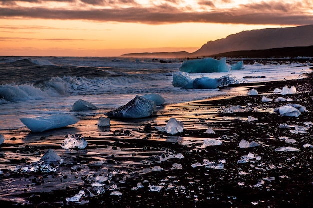 Photo amazing naturee of iceland