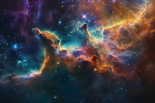 amazing nebula in deep space with stars fantasy galaxy background fantasy sky galaxy and starry s