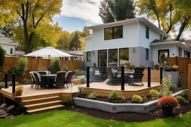 Amazing newly renovated backyard featuring a beautiful landscape complete with a secure fence a spac