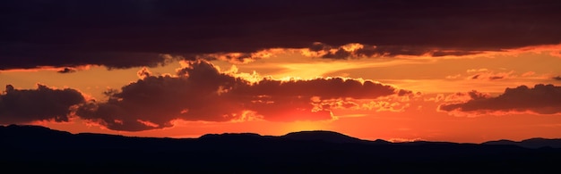 Amazing panoramic sunset