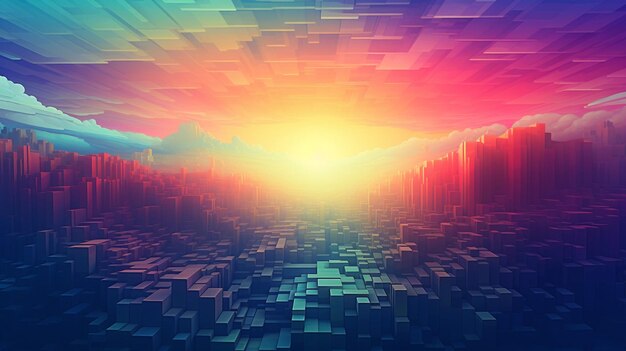 Photo amazing pixel art dithering gradient color