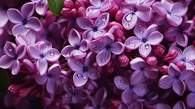素晴らしい紫色のライラックの花の写真