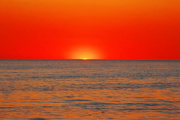 Amazing rays from the red sunset