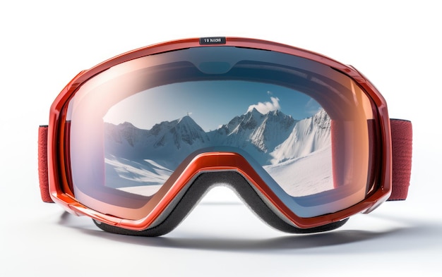 Photo amazing shiny ski goggles isolated on white background