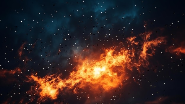 사진 밝은 별 들 과 다채로운 가스 구름 들 을 가진 놀라운 우주 성운