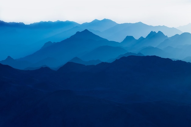 Amazing Sunrise at Sinai Mountain Beautiful dawn in Egypt Beautiful view from the mountain