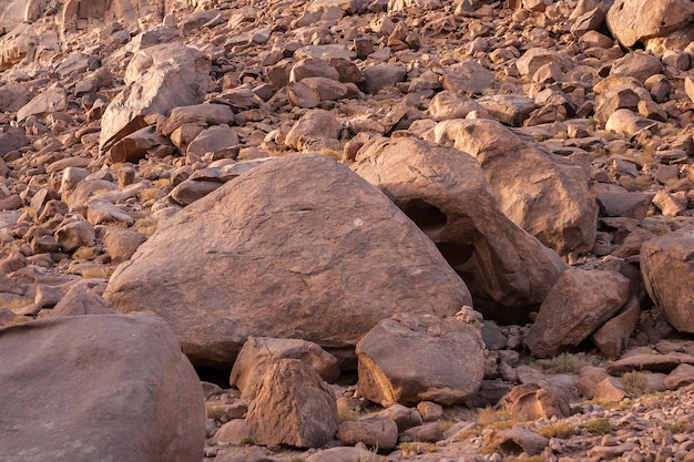 Amazing Sunrise at Sinai Mountain, Beautiful dawn in Egypt, Beautiful view from the mountain