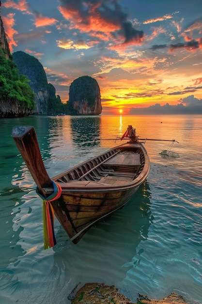 Amazing sunset form thailand beach