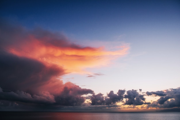 Amazing sunset form thailand beach.