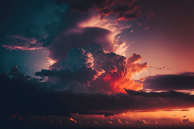 Amazing sunset sky photography