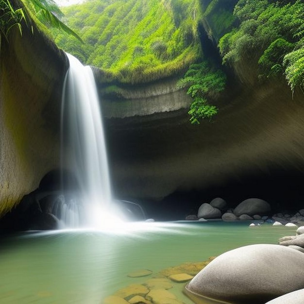 Photo amazing view of tiu kelep waterfall