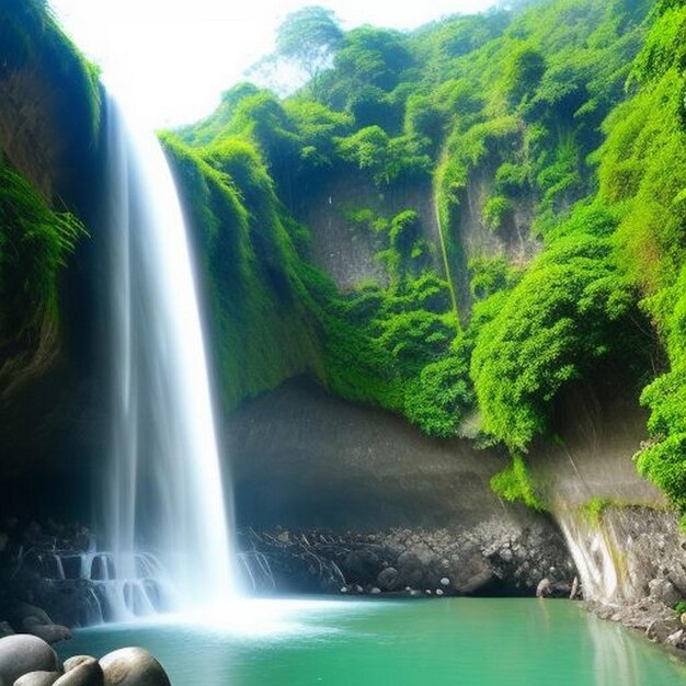 Photo amazing view of tiu kelep waterfall