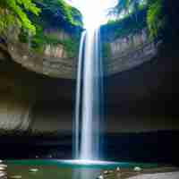 Photo amazing view of tiu kelep waterfall