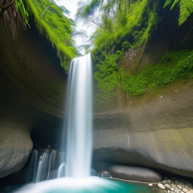 Photo amazing view of tiu kelep waterfall