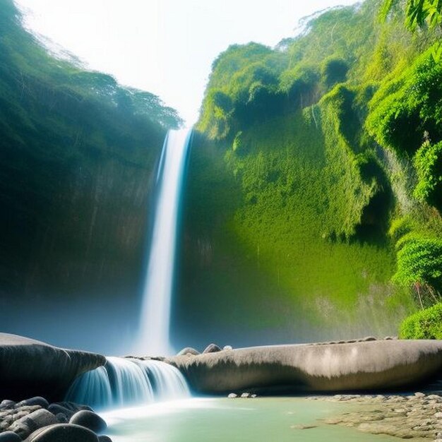 Photo amazing view of tiu kelep waterfall