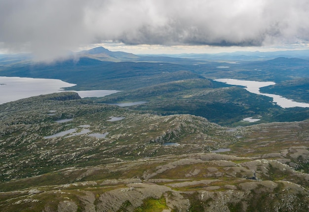 ノルウェーのビティホルン山からの素晴らしい景色