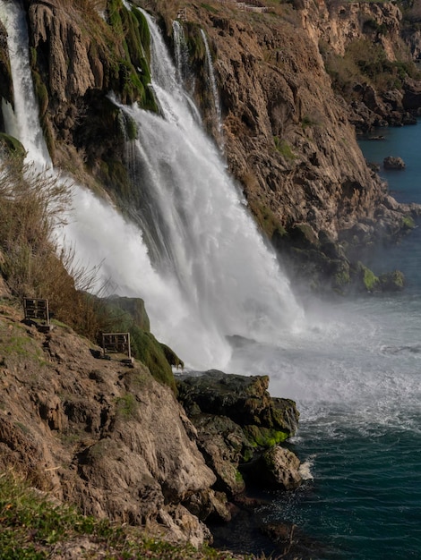 amazing waterfall in the nature