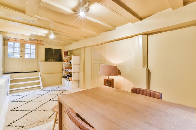 Amazing work room with wooden table